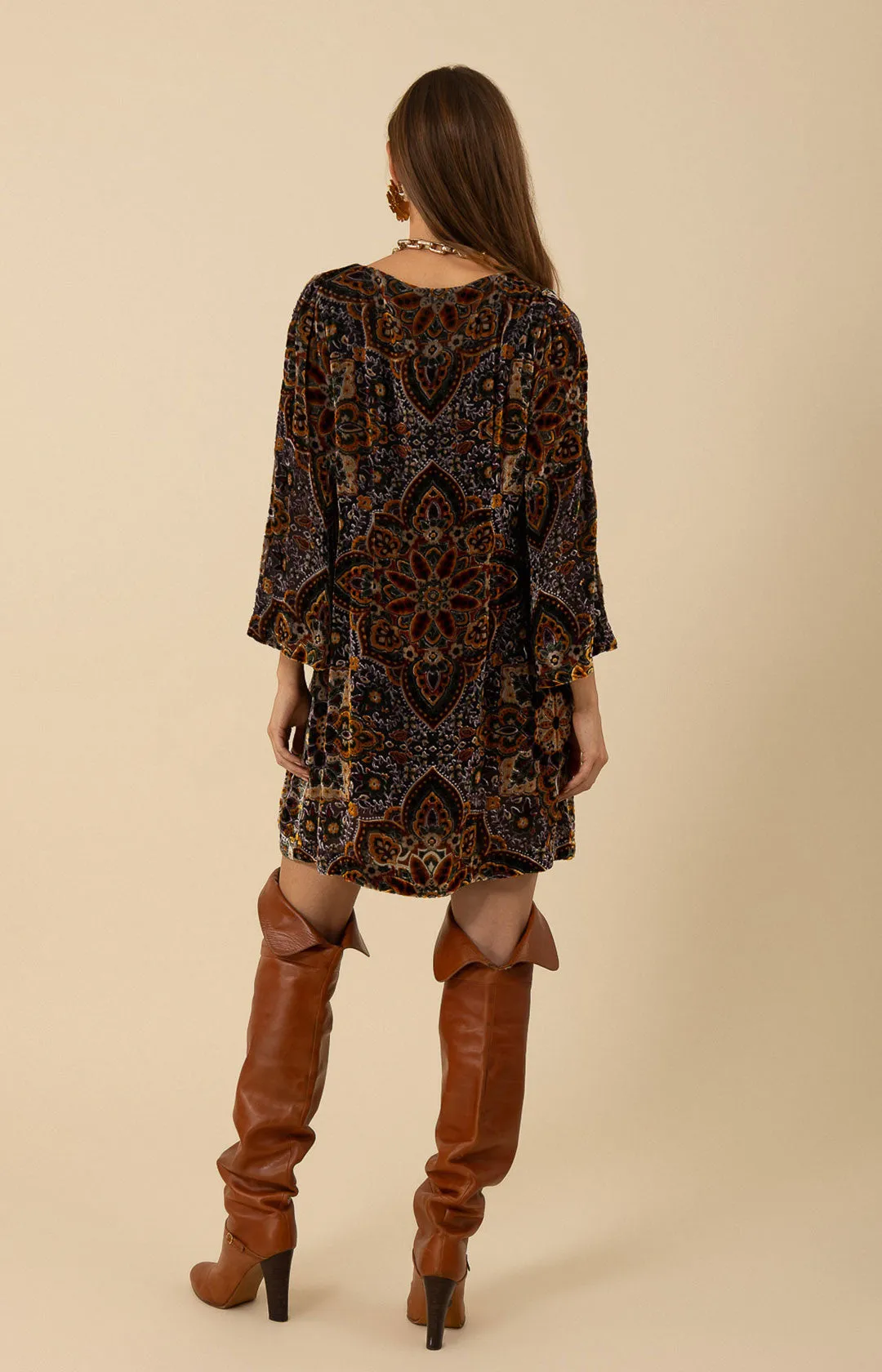 Alora Velvet Burnout Dress