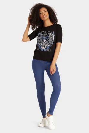 Black American Rider Basic T-Shirt