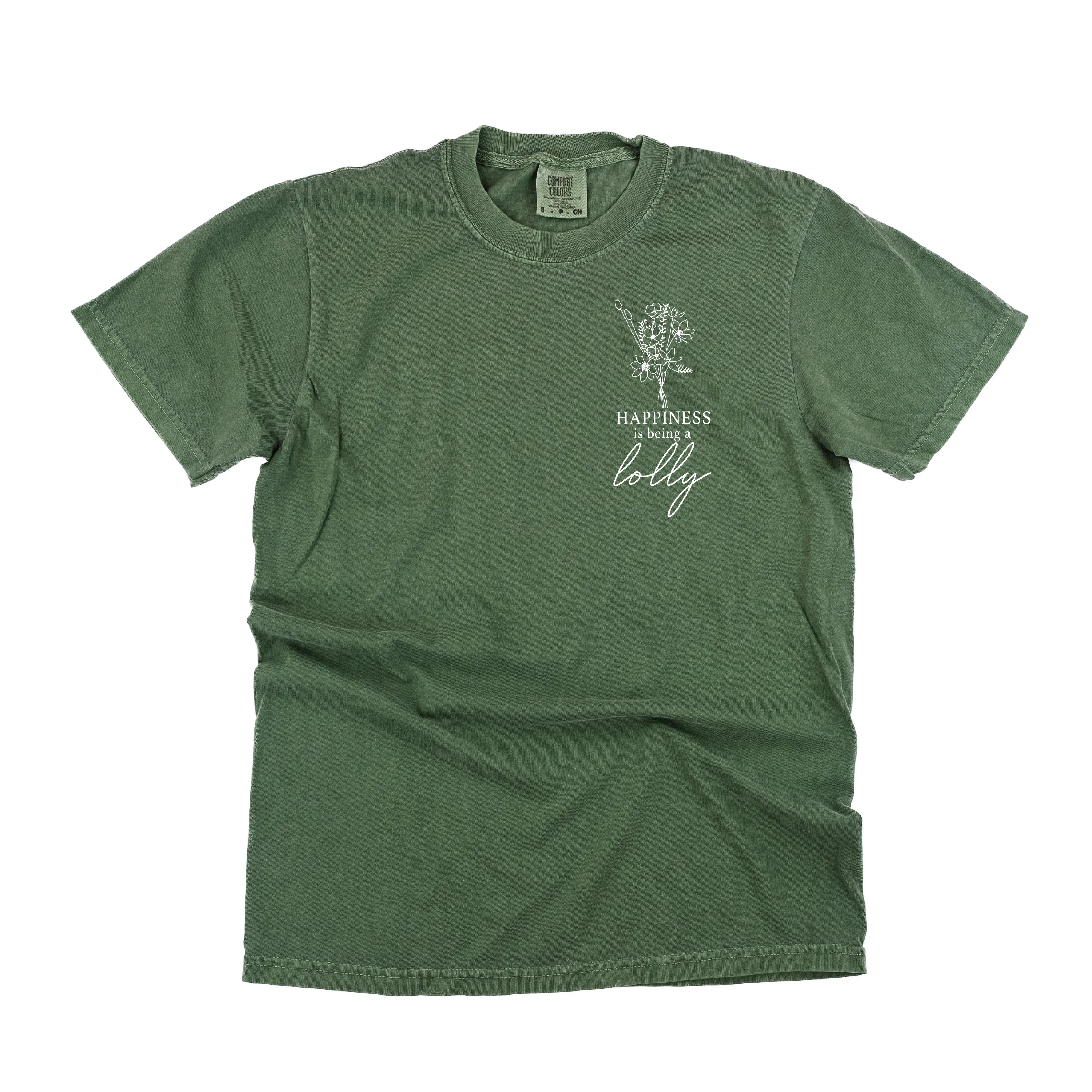 Bouquet Style - Happiness is Being a LOLLY - SHORT SLEEVE COMFORT COLORS TEE