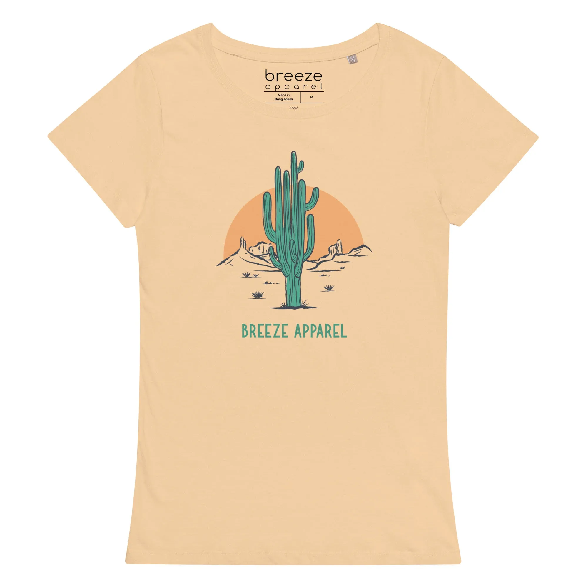 'Cactus Sunset' women's basic organic t-shirt
