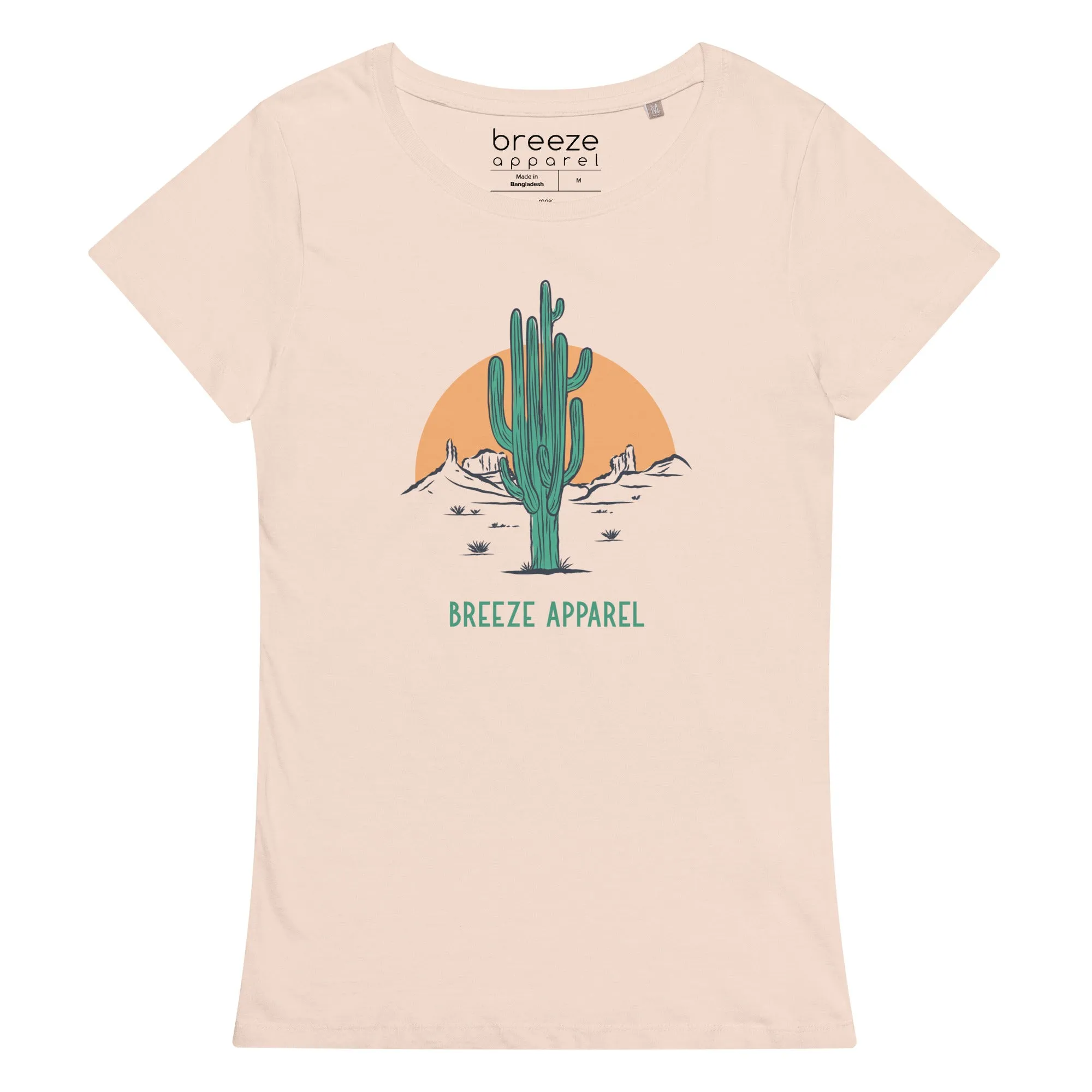 'Cactus Sunset' women's basic organic t-shirt