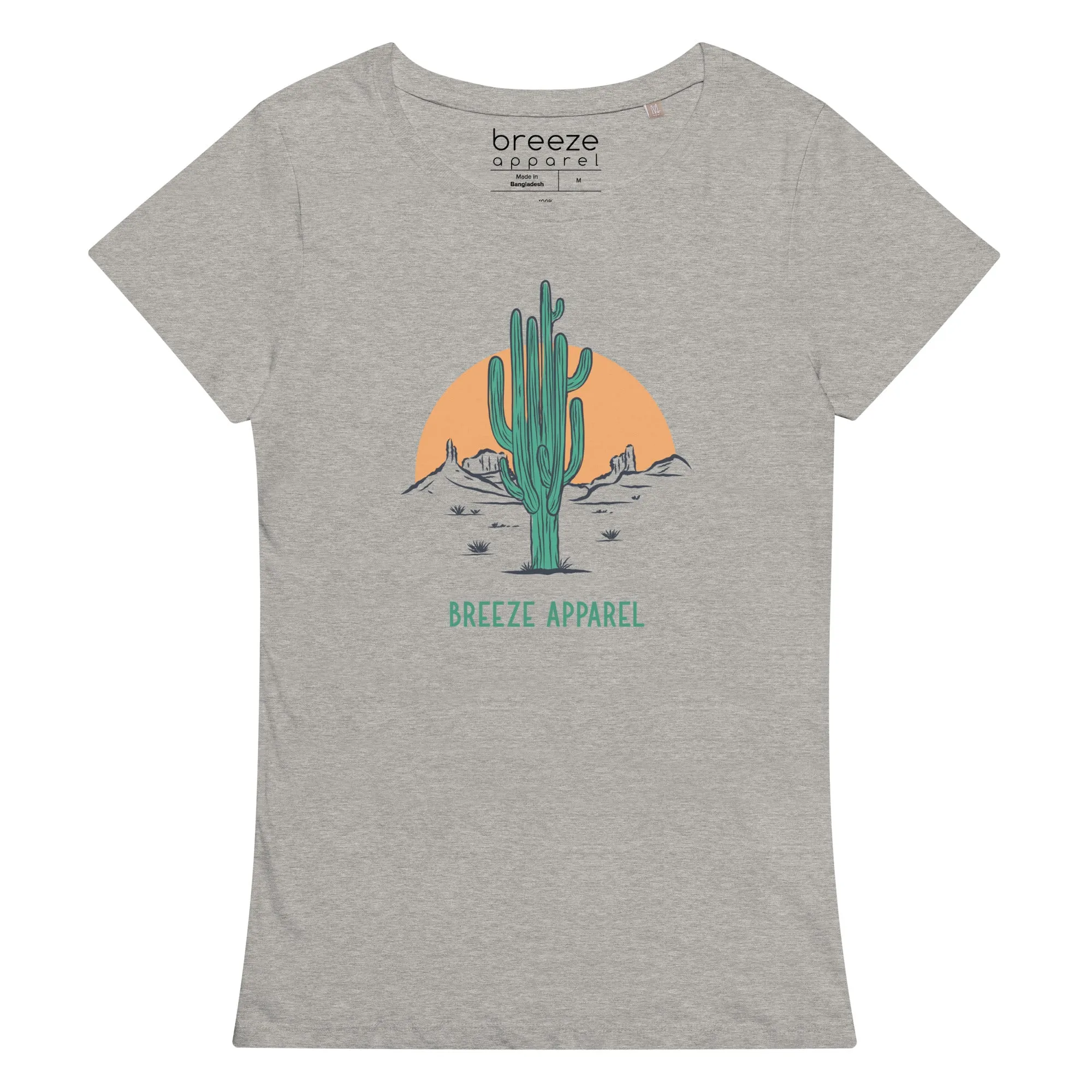 'Cactus Sunset' women's basic organic t-shirt