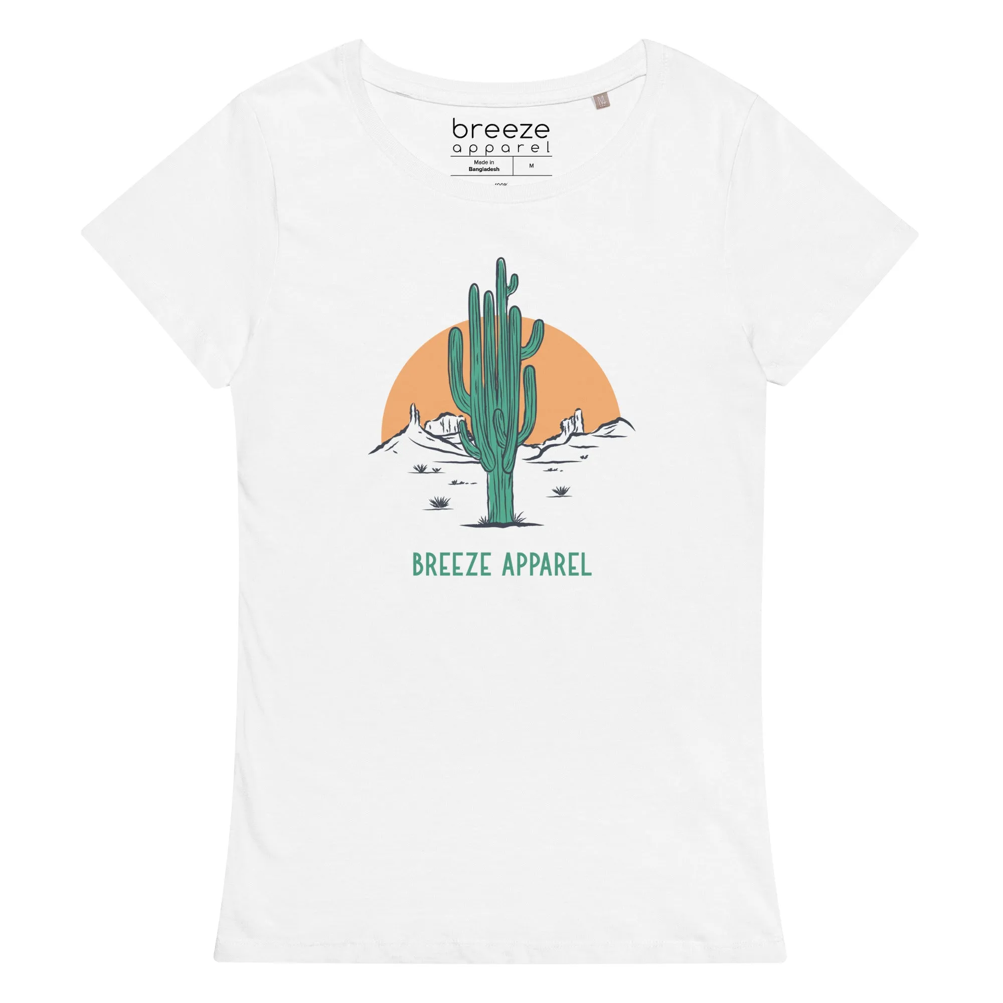 'Cactus Sunset' women's basic organic t-shirt