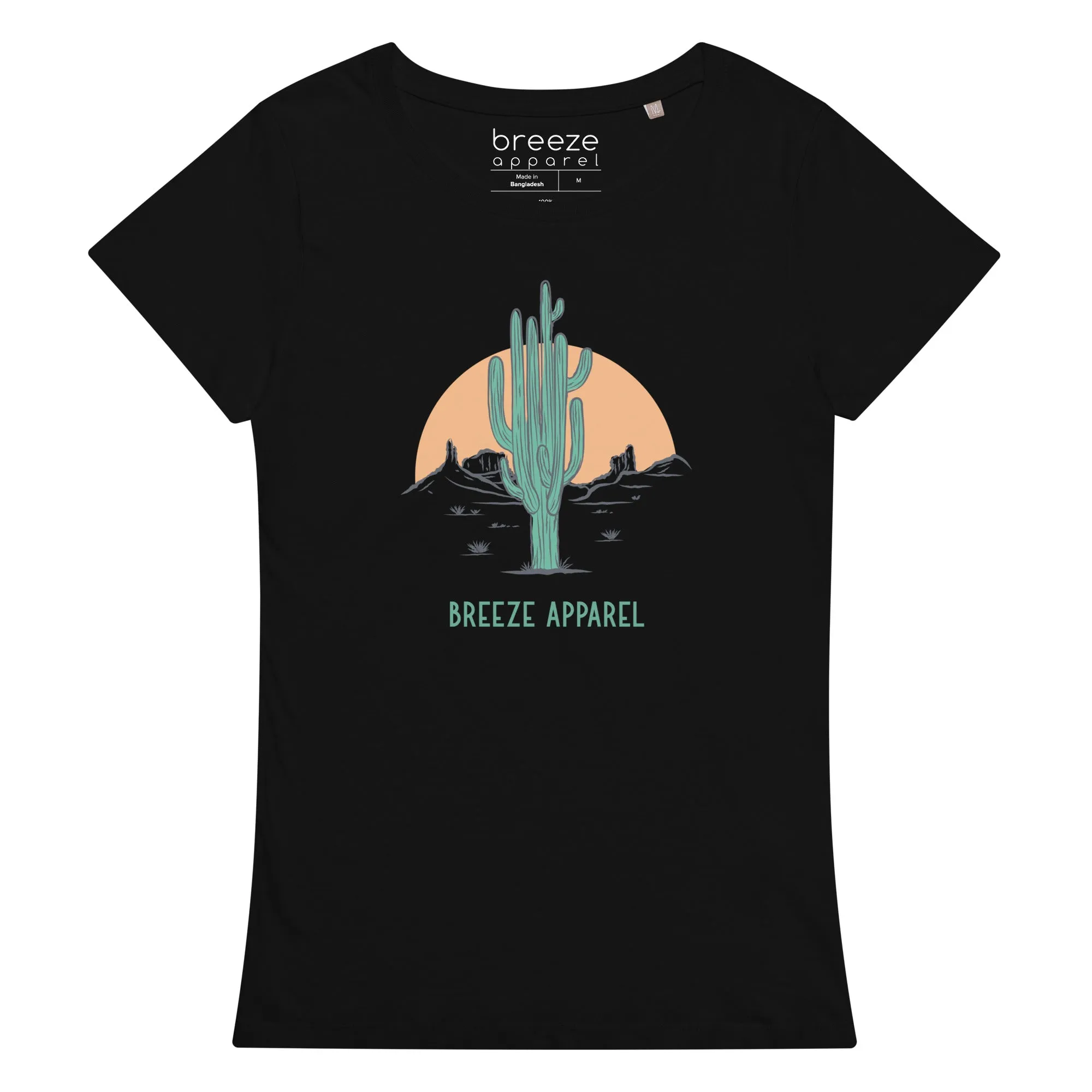 'Cactus Sunset' women's basic organic t-shirt