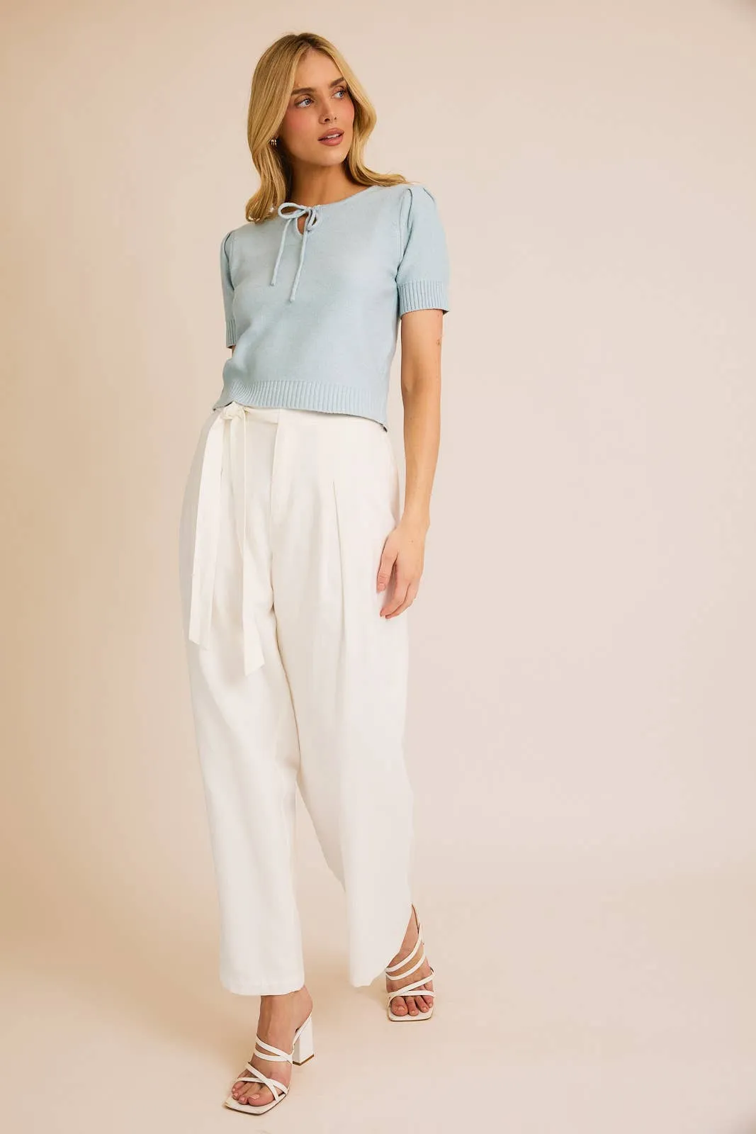 Front Tie Sweater