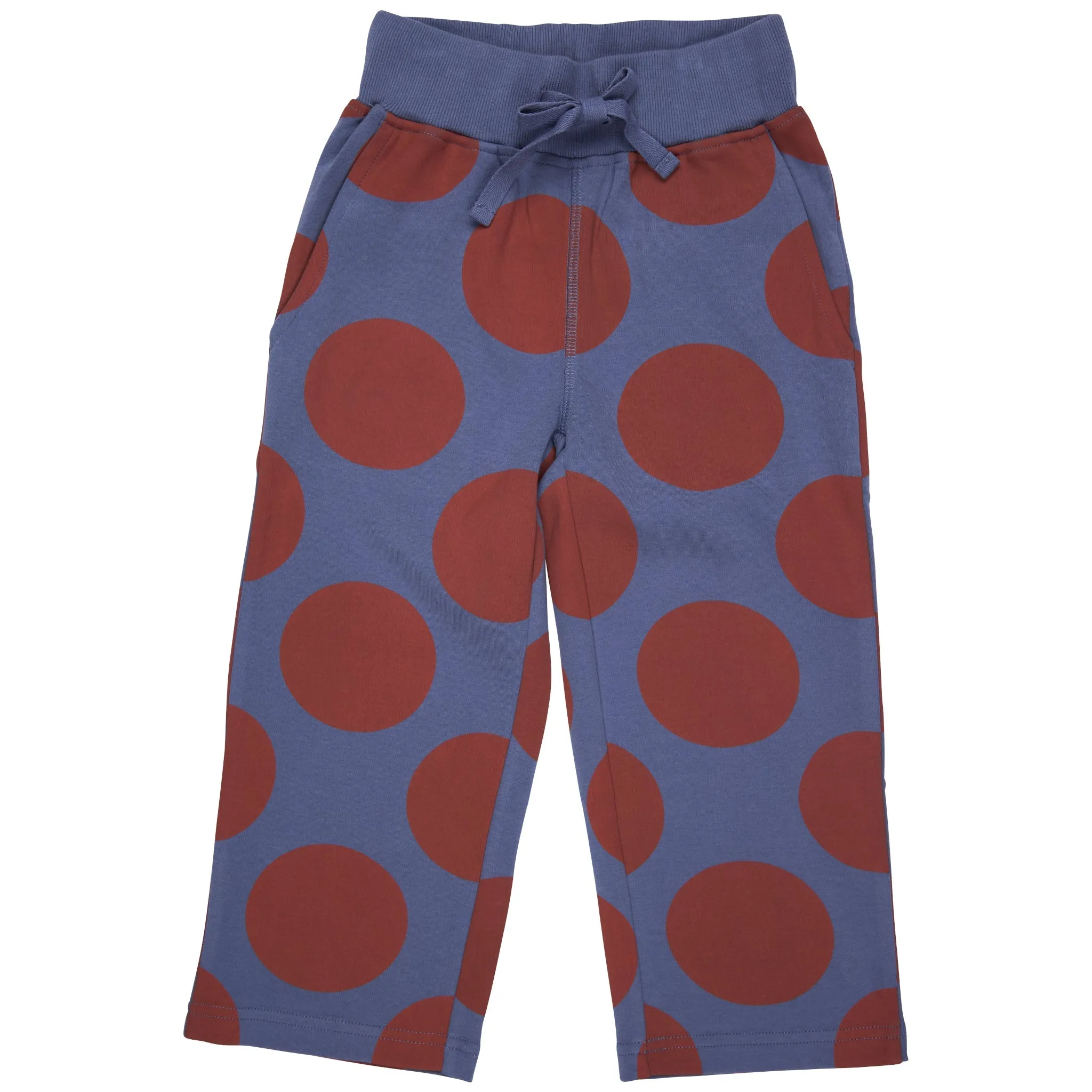 Jersey Trousers - Giant Spot, Orange/Blue
