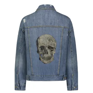 Skull Crystal Denim Jacket