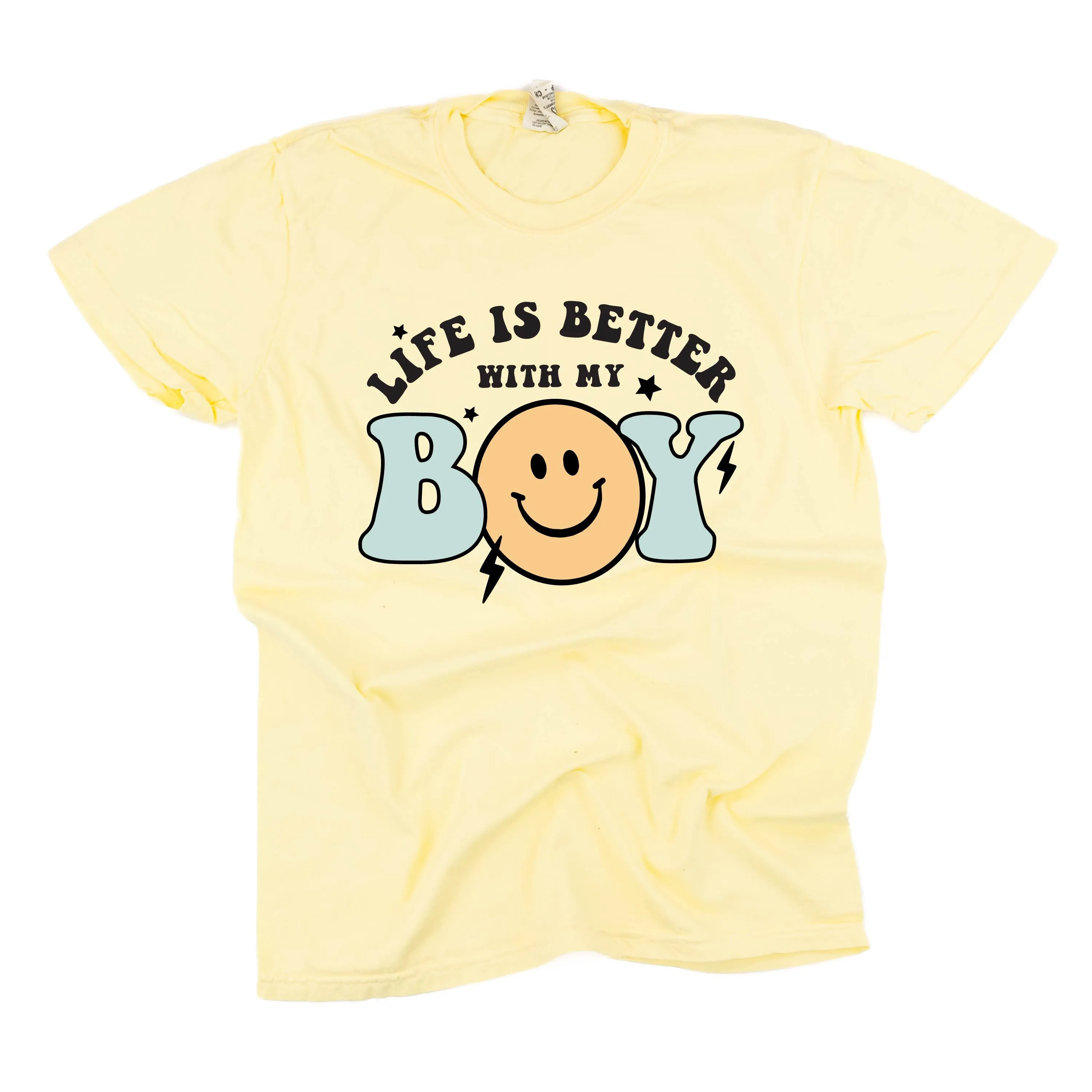 THE RETRO EDIT - Life is Better with My Boy (Singular) - SHORT SLEEVE COMFORT COLORS TEE